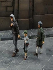 1/35 Scale WWII Refugee Family Resin Diorama Historical Figures Unassembled