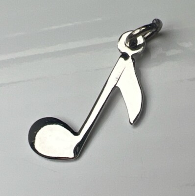 WELLS 925 Sterling Silber Anhänger Charm Quaver Viertel Note Musik Band Orchester
