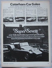 1973 Caterham Super Seven Original advert