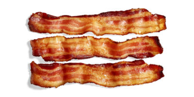 Bacon Cooked Fried Realistic I Love Bacon Funny Decal Sticker - 5'' - 3 for 1