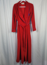 Men's Vintage Bill Blass Robe Size XL Red with Royal Blue Piping Crest Logo