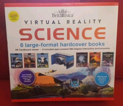 Encyclopedia Britannica Virtual Reality Science 6 Book Interactive Set w Viewer