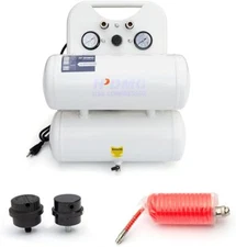 Ultra Quiet Oil Free Pump 5 Gallon Tank 115 PSI MAX Pressure 65 dB 1 PH 110V