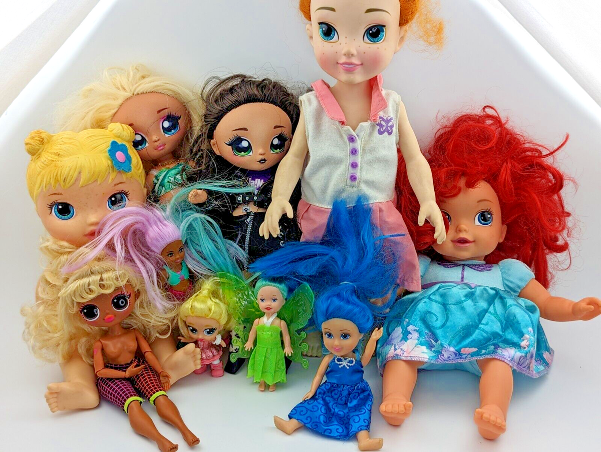 10 Piece Lot Dolls OMG, My First Disney Princess, Frozen, LOL Surprise
