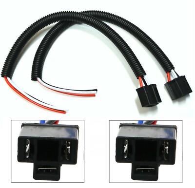 Extension Wire Pigtail Female P S H6054 Two Harness Head Light Bulb Replace Plug