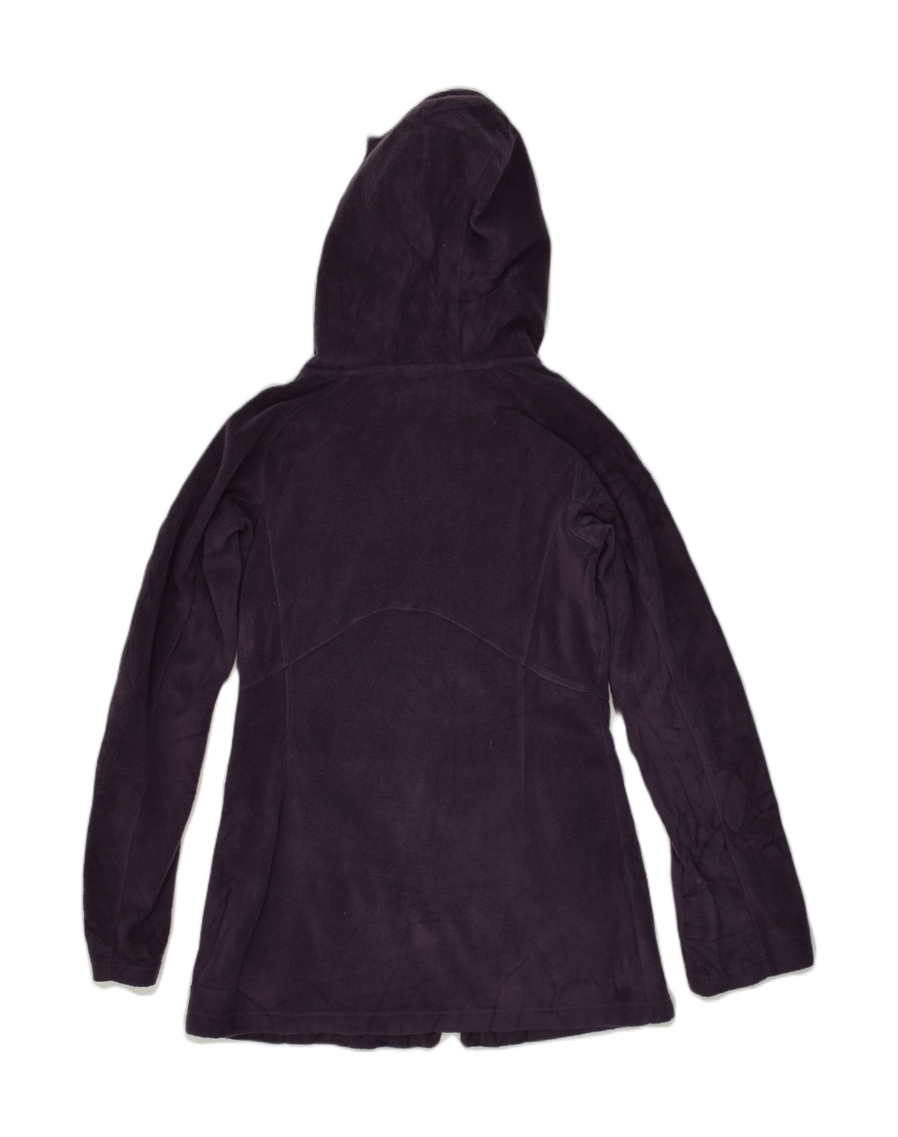 COLUMBIA Womens Hooded Fleece Jacket UK 10 Small Purple Polyester AN08