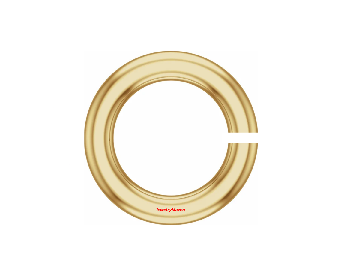 6mm OD 4.25mm ID SOLID 14k Yellow Gold 20ga gauge OPEN Jump Ring