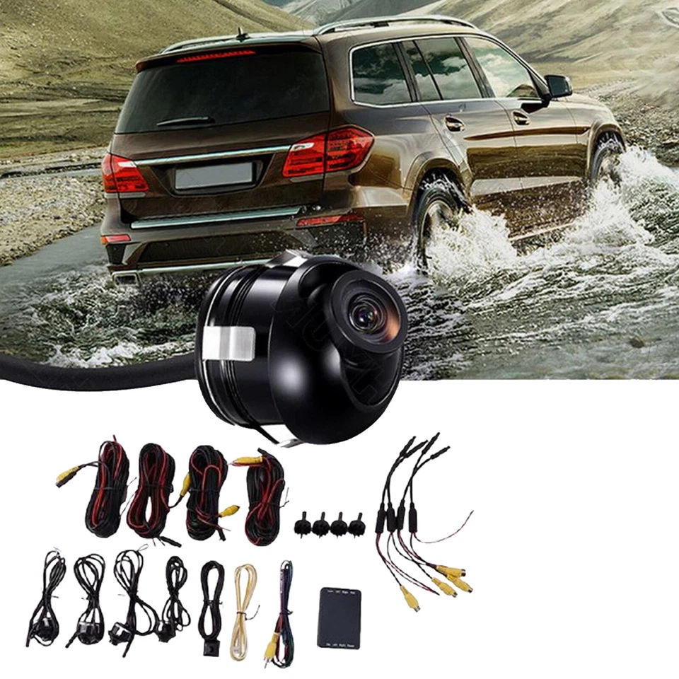 360 Degree Car Parking Panoramic View Rearview 4 Way Camera Control Box System - Image 2 of 4