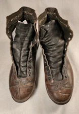 Vintage Spot Bilt Leather Hightop Football Shoes.  1940's