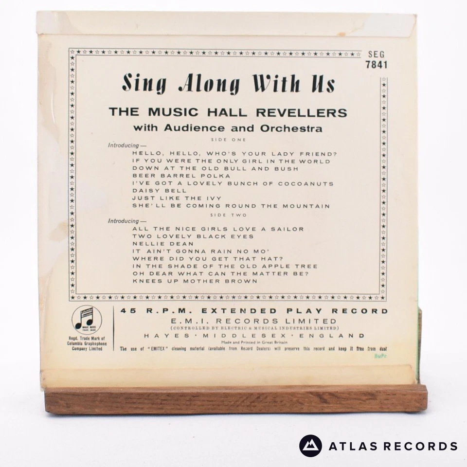 The Music Hall Revellers - Sing Along With Us - 7" EP Vinyl Record - EX/VG+ - Image 3 of 4