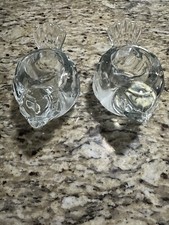Vintage Indiana Glass Bird Votive Holder. Made In USA. Tags On Bottom Of Birds.