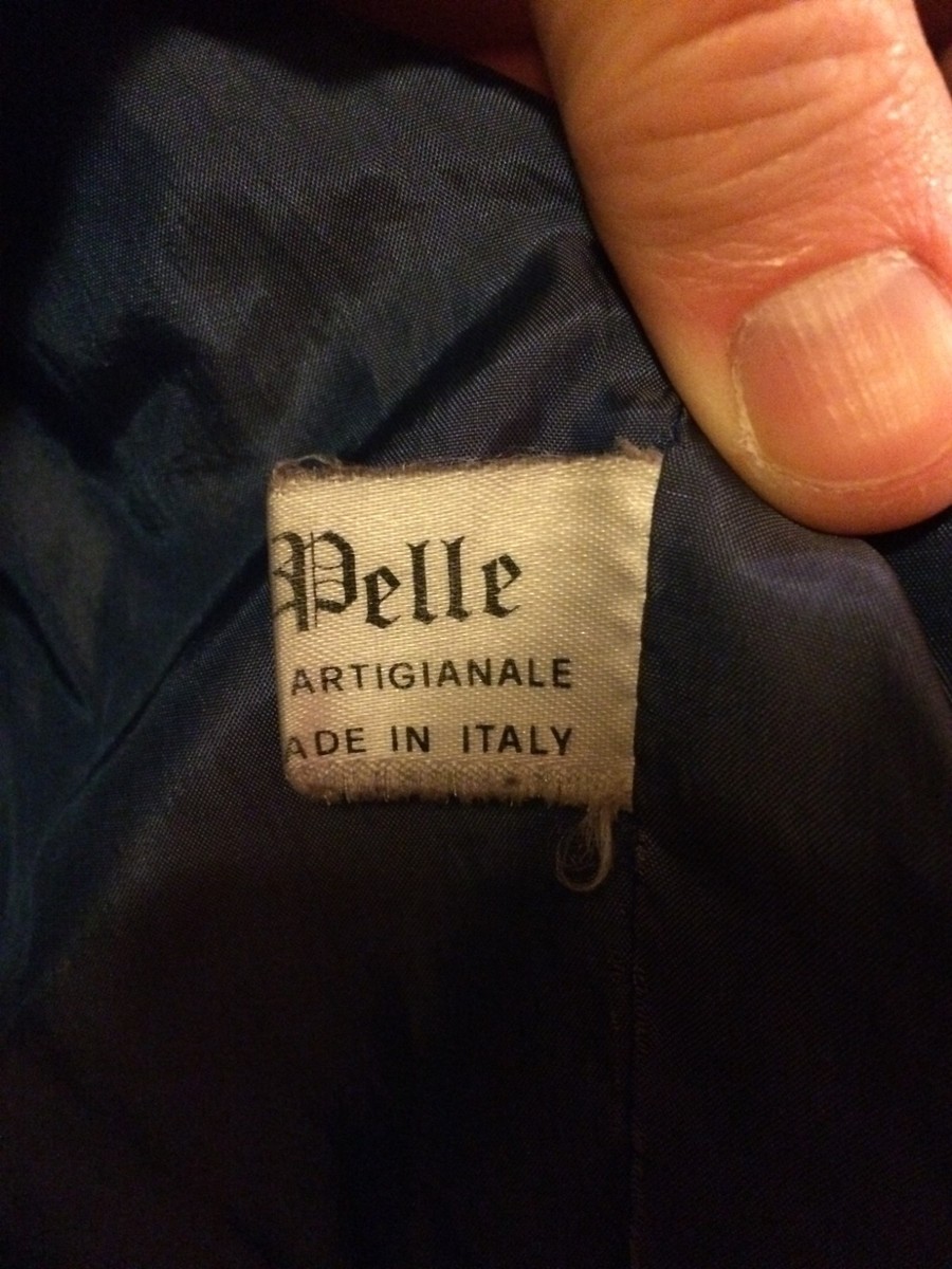 Veste En Cuir Vintage Vera Pelle Pour Femme - Style Moto, Couleur Grise, Taille XS