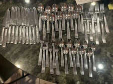 Godinger Castello Stainless Lot (46 Piece) 5 Pc Service For 6 Plus Extras
