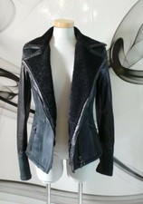 Matchless Rare Fitted Real Shearling Lined Leather Flying Jacket Coat Size 10