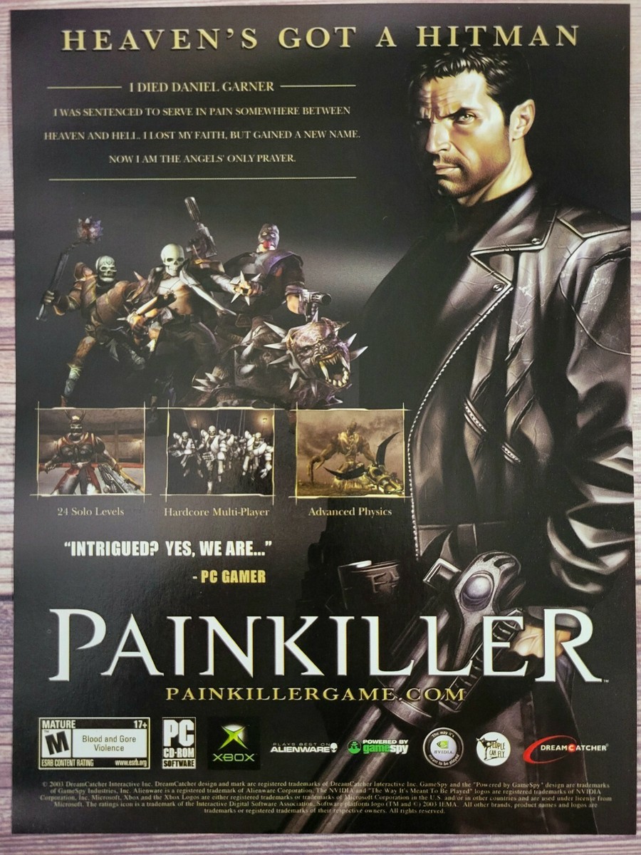 Painkiller PC Xbox Game Promotional Full Page Ad Art Print Poster