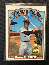 1972 Topps Steve Braun Rookie Cup #244 Twins ⚾️