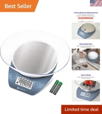 Versatile Stainless Steel Food Scale with Backlit LCD Display & Bowl - 11lb