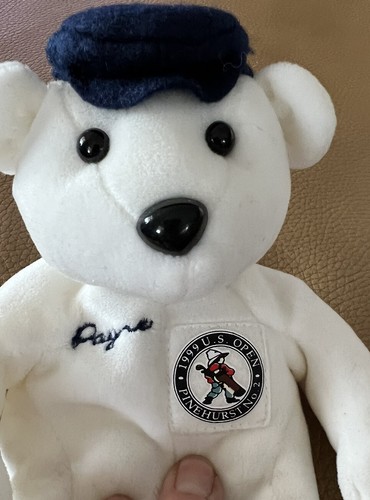 TY BEANIE BABY Bear Payne Stewart US Open Ryder Cup Golf RARE - 第 6/7 張圖片
