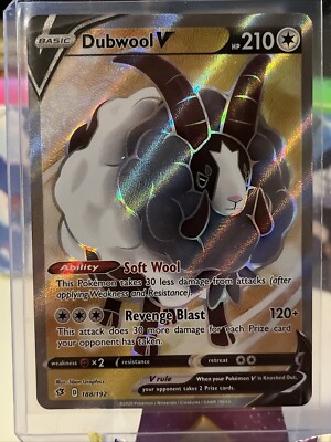 Dubwool V - 188/192 - Pokemon Rebel Clash Sword & Shield Full Art
