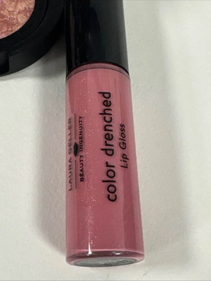 LAURA GELLER Blush-N-Brighten Travel Size 1.2g Tropic Hues & Piazza Pink Gloss - Image 4 of 4