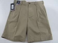 Roundtree  Yorke Travel Smart Microfiber Pleat Shorts Size 32