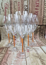 6 French Champagne VEUVE CLICQUOT Glasses Flutes model "PRESTIGE"