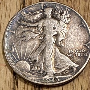 1943 50C Walking Liberty Half Dollar nice tone