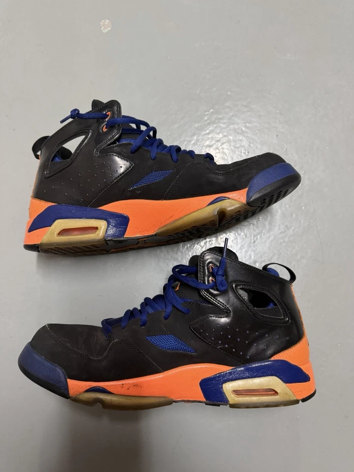 Nike Air Jordan Flight Club 91 Zapatos Negro Naranja Azul 555475-046 Para hombres Talla 11 Foto 2 de 4