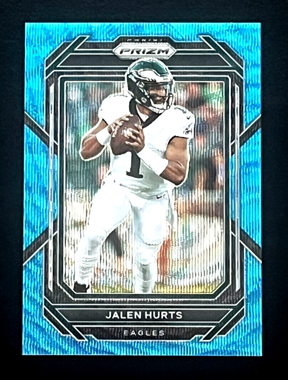 2022 Panini Prizm Jalen Hurts Blue Wave Prizm 63/199 Philadelphia Eagles #234