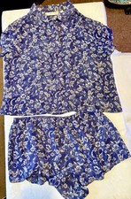 Vintage Victoria s Secret 2 Pc Short Pajama Set Sz Med 1980 s