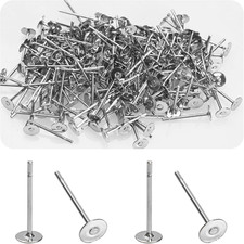 600PCS 4Mm Diameter Stainless Steel Earring Posts, Flat Pad Stud Earrings, Hypoa