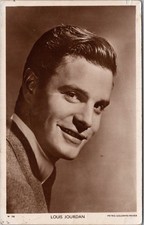 Vintage LOUIS JOURDAN Real Photo RPPC Postcard French Actor / Picturegoer W768