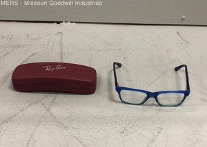 Authenticated Ray-Ban Reading Glasses Unisex Adults Blue Plastic Frame