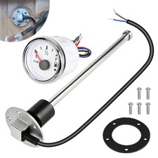 2 52mm Gas Fuel Level Gauge 7-color Led 0-190 Ohm For Car Boat Marine W Sender 2 52mm Gas Fuel Level Gauge 7-color Led 0-190 Ohm For Car Boat Marine W Sender