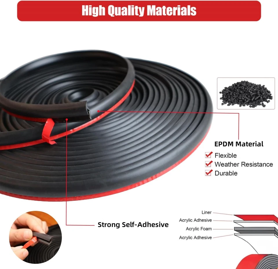 Accesorio de goma para guardabarros de rueda de 30 pies Toyota junta de sello acampanado y borde Foto 3 de 4