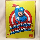 CAPTAIN AMERICA Tin Sign Retired 2007 Vintage Image & Look Kirby art 12.5x16