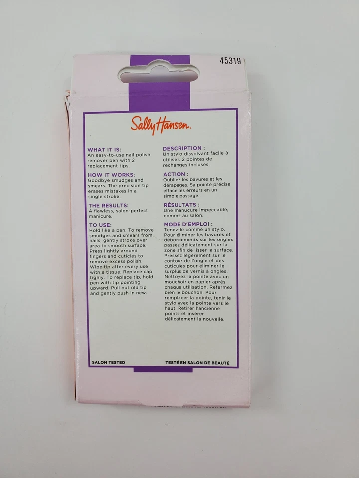 Pluma de limpieza de manicura Sally Hansen 45319 No More Mistakes 0,05 oz descontinuada Foto 2 de 4