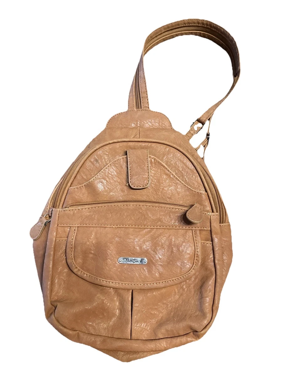 MultiSac Topeka Backpack Tan Nude Vegan Leather Womens Bag New NWT Backpack MultiSac Women main image 4