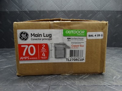 GE Outdoor 70A 2-Space 4-Circuit Single-Phase Main Lug Circuit Breaker Panel