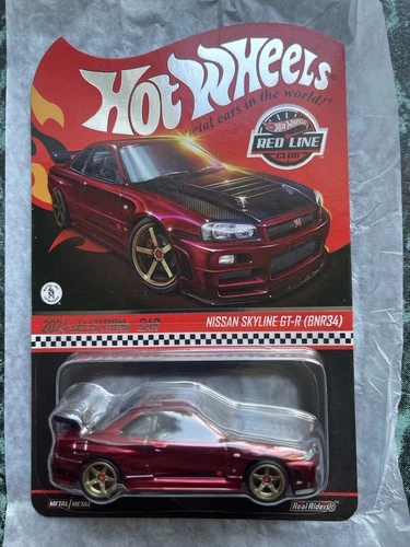 Hot Wheels Nissan Skyline GTR R34 BNR34 Red - RLC sELECTIONs Red Line Club 2024