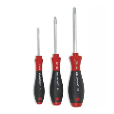 New Wiha 3-Piece Pozi-Drive Screwdriver Set (PZ; #0, #1 and #2 Screwdrivers)