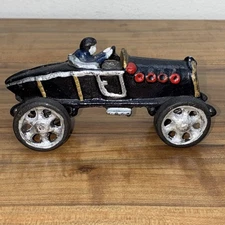 Vintage 1920s/1930s  Cast Iron Boat Tail Racer Racing Toy Car