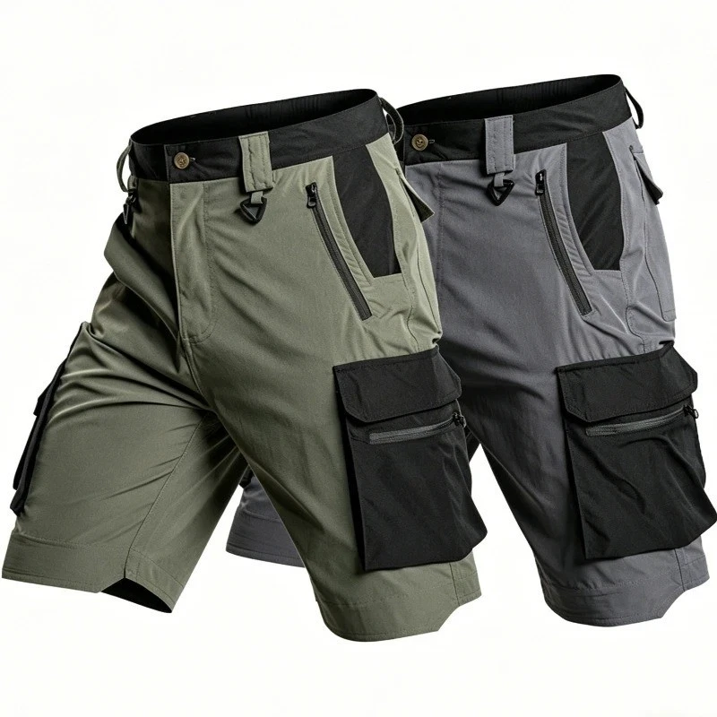 Men's Tactical Cargo Shorts Quick Dry Multi Pocket Outdoor Hiking Summer