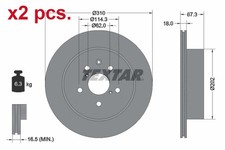 X2 PCS REAR BRAKE DISC ROTOS X2 PCS SET 92148003 TEXTAR I