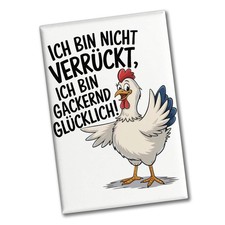 Fröhliches Huhn Gackernd Glücklich Souvenir Souvenir Magnet