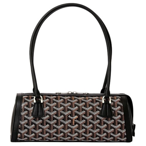 GOYARD Shoulder Bags Leather Black Women 11.8 x 4.1 x 4.7 in