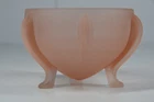 Vintage Pink Depression Glass Jewelry Glass Bowl Trinket Candy Dish Art Deco