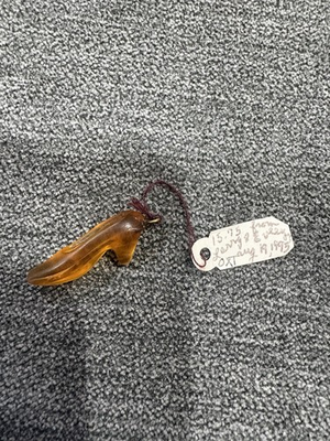 #ad 1920s Acrylic Glass Slipper 1 Shoe Miniature High Heel Dollhouse Decor Jewelry $12.79