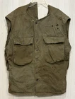 Used Vintage Distressed WWII U.S. Military Army Green Herringbone Utility Blouse