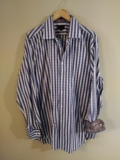 Haggar Cotton purple striped dress shirt 2xl